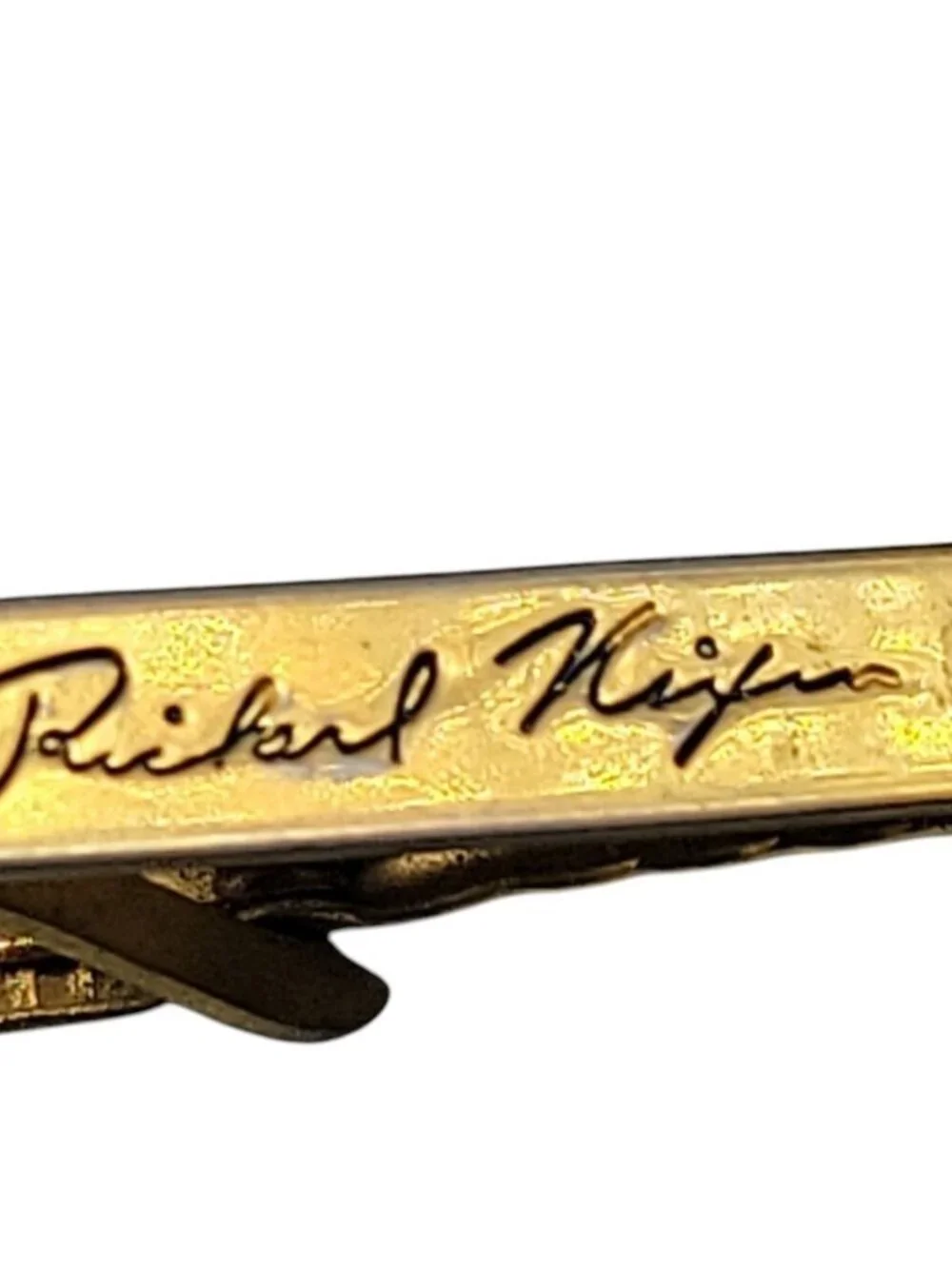 Richard Nixon Presidential Seal Tie bar Original White House Gift Gold Plated